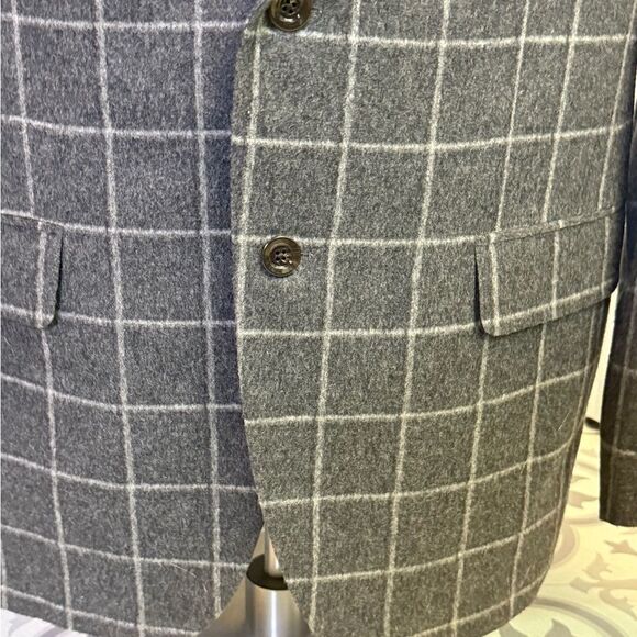 Jack Victor Wool & Cashmere Blend Grey Sport Coat Sz 44R C37 - Picture 4 of 14